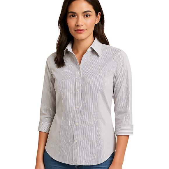 New York & Company Striped Button-Down Shirt – Size Medium NWT - Picture 8 of 8